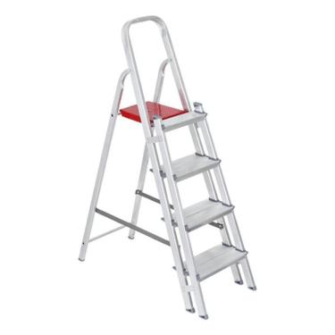 Imagem de Escada De Aluminio Dupla 120 Kg 4 Degraus Reisam
