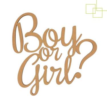 Imagem de Letreiro em MDF Para Decoração Parede Chá Revelação Painel Boy or Girl