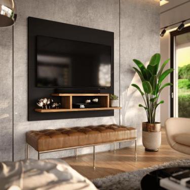 Imagem de Painel para TV Smart 32 Polegadas com Nicho Prateleira Sala Quarto Rei