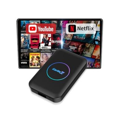 Imagem de Carlinkit Adaptador de caixa de streaming para vídeo Netflix/YouTube/TikTok. Suporta saída HDMI compatível com CarPlay Android Auto sem fio para iPhone iOS 10.0+ e Android 11.0 + para carros com fio