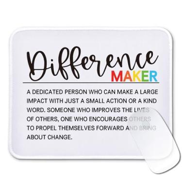 Imagem de ZEIKAEYR Presentes de mouse pad inspiradores engraçados - Definição de Criador de Diferenças - Tapete de mouse antiderrapante com borda costurada - Tapete de mouse retangular para laptop de trabalho