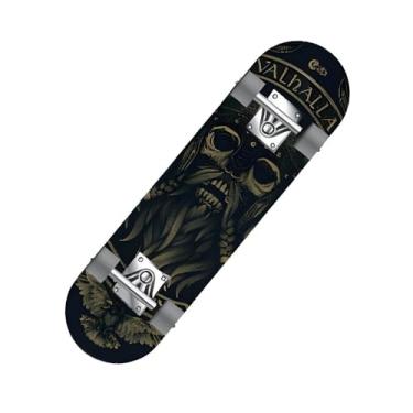 Imagem de Skate Infantil, Madeira e Alumínio, Marrom, 78x9.5x7.5cm, Tema Nórdico, Suporta até 90kg