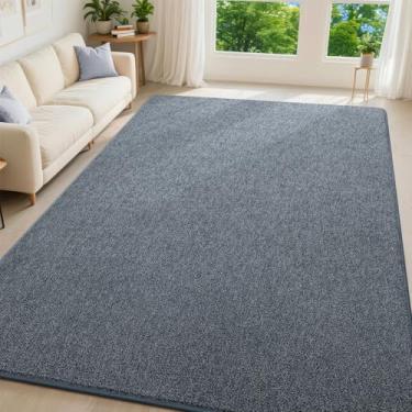 Imagem de Pettop Tapetes de área azul marinho de 10 x 15 cm para sala de estar, quarto, tapete de espuma viscoelástica espessa, moderno, minimalista, super macio, para meninos e meninas, tapetes antiderrapantes