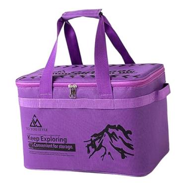 Imagem de RNXRZANK Saco de Armazenamento para Camping, Tipo Duffel, Grande Capacidade, Portátil, Ideal para Mudanças, Embalagens E Piqueniques, Roxo