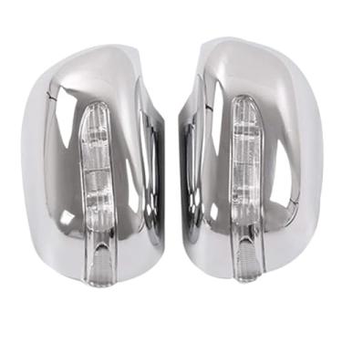 Imagem de Capa de espelho retrovisor com LED, espelho lateral com luz de ré e indicador de direção, compatível com Toyota Hilux Vigo 2006-2014.