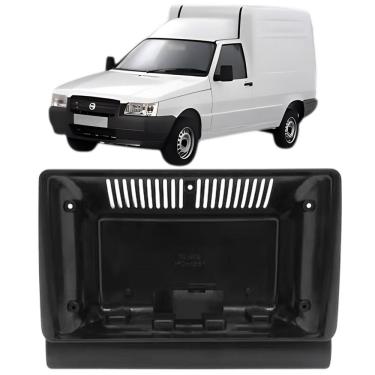 Imagem de Moldura 9 Polegadas Fiorino 1996 à 2013 Preta Painel Central Multimidia