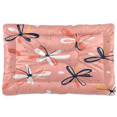 Imagem de Wassud Cama de cachorro com laço fofo, cama grande para cães ao ar livre, tapete lavável para animais de estimação, cama de gato para dormir, viagens 91 x 61 cm