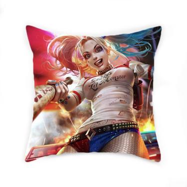 Imagem de Capa de almofada Harleys Quinns Anime Decorative Throw 45x45cm