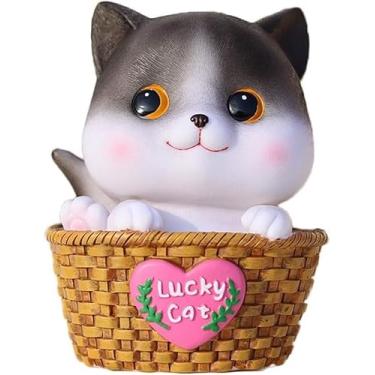 Imagem de Cofrinho cofrinho cofrinho resistente a quedas de gato da sorte pode ser armazenado e levado o melhor presente para crianças, meninos e meninas, decoração de casa (preto)