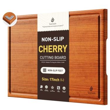 Imagem de Tábua de cortar madeira, tábua de corte dupla face, tábua de servir, cozinha, essencial, casa, aquecimento, anfitriã, presente bandeja de servir para Natal, casamento, aniversário, aço, cinza