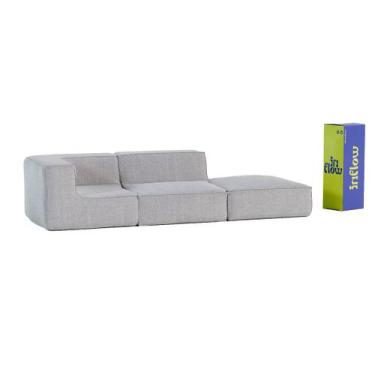 Imagem de Sofá Modular Flow Em Boucle 2 Lugares 1 Braço Com Chaise - Inflow Sofá
