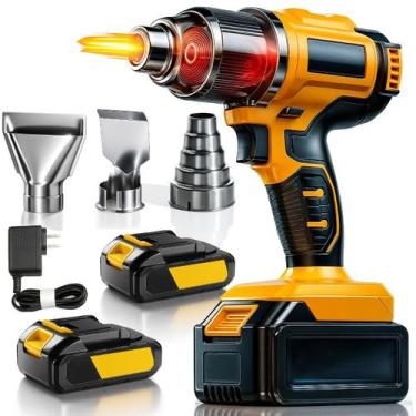 Imagem de Soprador Termico Bivolt Com Bocal E 2 Baterias C/ Maleta Pro - Genéric