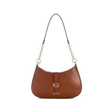 Imagem de Bolsa Guess Carrie Top Zip Shoulder Bag Marrom - VG989618-Feminino