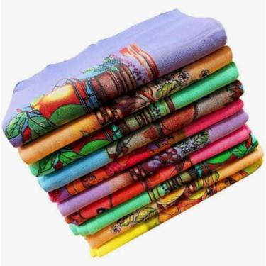 Imagem de Kit Com 10 Peças Pano De Prato Atacado Colorido Grande Premium 32x60 -