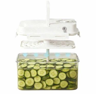 Imagem de Caixa de Fermentaçao Organizadora 4 Litros Compressao Conserva Aliment