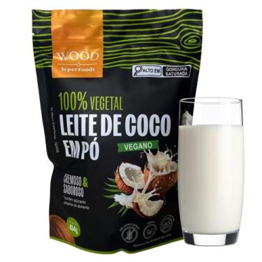 Imagem de Leite de Coco em Pó 100 Vegetal Vegano Sem Lactose 454g - Wood Superfo