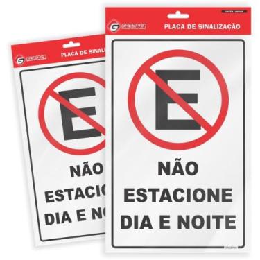 Imagem de Placa De Sinalizacao Nao Estacione Dia/Noite 20x30 Grespan