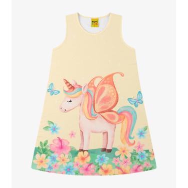 Imagem de Vestido Poly Flex Touch Cotton Vestido Rovi Kids Amarelo