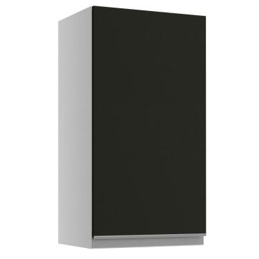 Imagem de Armário Aéreo Madesa Glamy 35 cm 1 Porta - Branco/Preto