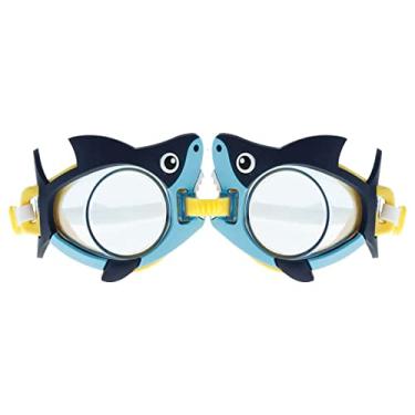 Imagem de Óculos de Natação Infantil Alta Visibilidade com Vedação Tubarão Doo Doo Shark