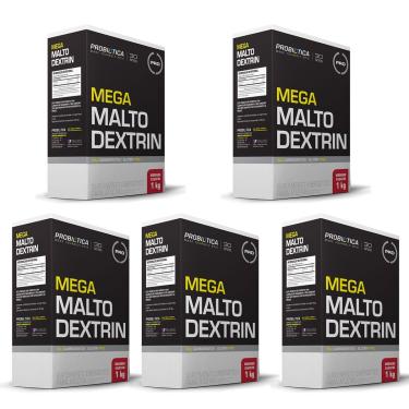 Imagem de Kit 5X Mega Maltodextrin - 1 Kg Morango Silvestre - Probiótica