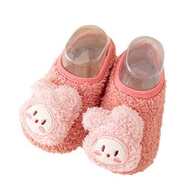 Imagem de Todos os sapatos para meninas sapatos infantis meninos meninas sapatos de bebê sola macia slip on tênis meninas tamanho 5, rosa, 6-12 Meses