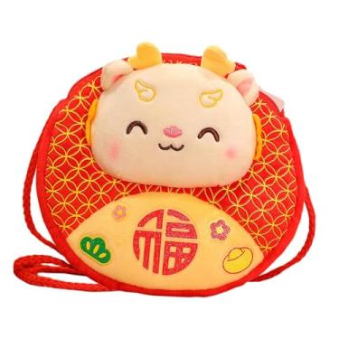Imagem de kowaku Ano lunar bolsa ano novo chinês crossbody saco confortável macio dragão ano carteira bordada bolsa para festa de rua, estilo C
