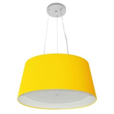 Imagem de Pendente Cone Amarelo E Branco Mj-4144 Para Mesa De Jantar E