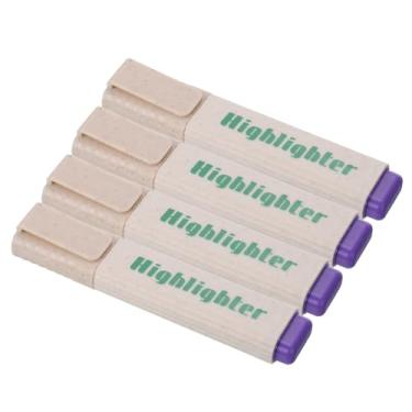 Imagem de PATIKIL Caneta marca-texto, pacote com 4 canetas marcadoras de ponta larga à base de água para escritório, casa, uso diário, estilo 2, roxo