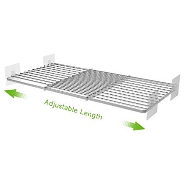 Imagem de SOFRON Organizadores expansíveis de prateleiras de armário, prateleira ajustável para armário, prateleira, guarda-roupa, armário, cozinha, pequeno, 1 pacote