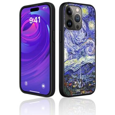 Imagem de Uiaoiais Capa para iPhone 15 Pro Van Gogh The Starry Night Phone Case para mulheres meninas capa protetora fina macia à prova de choque para iPhone 15 Pro 6,1 polegadas