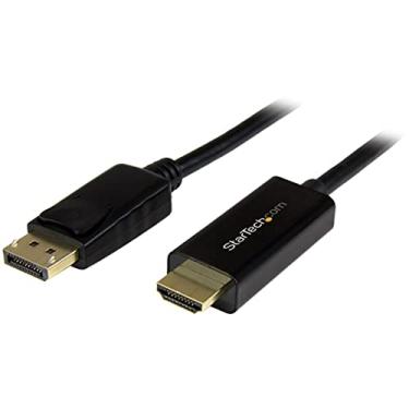 Imagem de StarTech.com DisplayPort to HDMI Cable – 6ft / 2m - 4K 30Hz – Black – DP to HDMI Adapter Cable for Your 4K HDMI Monitor / TV (DP2HDMM2MB)