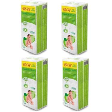 Imagem de Algodão Bellacotton Quadrado Bebê Sem Perfume 400 Unidades