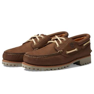 Imagem de Timberland Heritage Classic 3 Eye Lug Sapato náutico masculino, Nobuck marrom escuro, 38