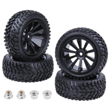 Imagem de HobbyPark Outer Diameter 2.99 inch / 76mm Rubber RC Car Tires & Wheel Rims Foam Inserts 12mm Hex Hub (4-Pack)
