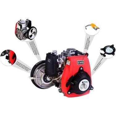 Imagem de Kit Motor Gasolina Bike Bicicleta Motorizada 4 Tempos 53cc Transmissão