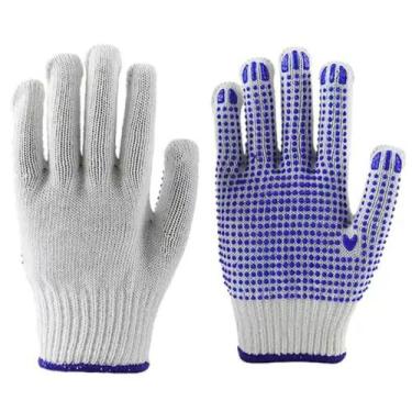 Imagem de Luva Tricotada Pigmentada Pano Segurança Branca Kit 06 Pares - Fertak