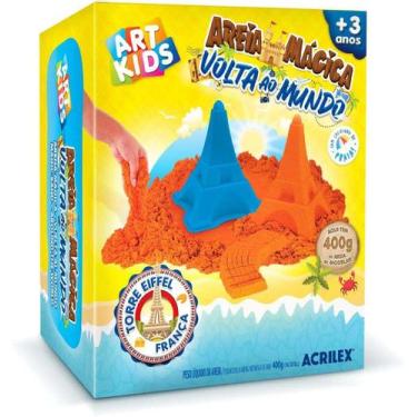 Imagem de Brinquedo Areia Mágica Volta Ao Mundo Torre Eiffel 400g - Acrilex
