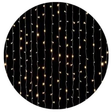 Imagem de Pisca Pisca Led Cascata Branco Quente 120 Led 110v 8 Funções - Rio Mas
