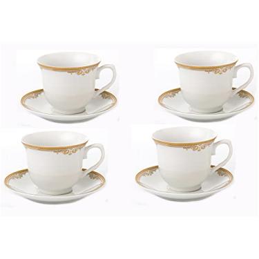 Imagem de Conjunto de chá e café Lorren Home 227 g para 4 - Ouro