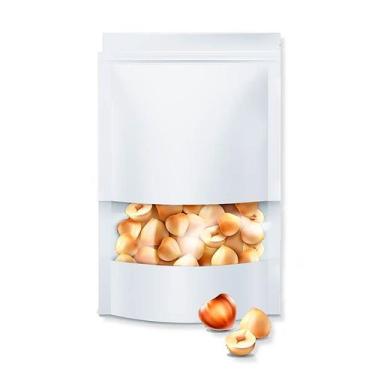 Imagem de Saco de Papel Branco com Visor Stand Up Pouch Zip 20x30x5cm - Fecho He