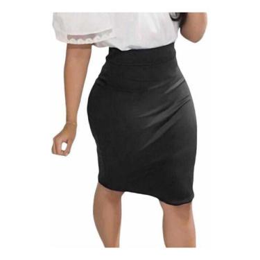 Imagem de Saia Secretaria Justa Midi - vivi rangel, Vermelho beterraba, GG