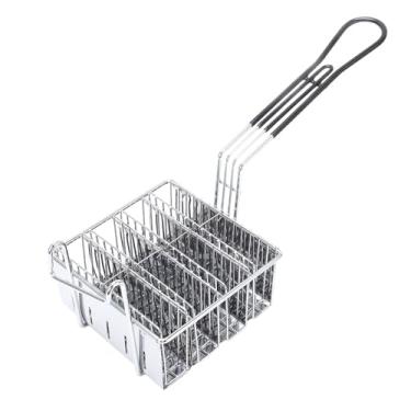 Imagem de Cesta de Fritadeira de Taco Em Forma de U, Cesta de Suporte de Taco de Aço Inoxidável para Fritadeira, Segure 4 Conchas Cesta de Suporte de Taco de Fritadeira Com Alça, Cesta de