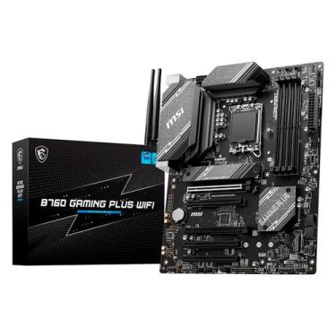 Imagem de Placa Mãe MSI B760 Gaming Plus Wi-Fi DDR5 Socket LGA 1700, preto