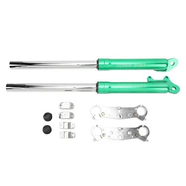 Imagem de Grcfumo garfo dianteiro choque, garfos dianteiros de liga de metal conjunto de suspensão, choque de garfo de moto com suporte de braçadeira para bicicleta de bolso