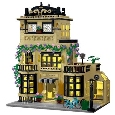 Imagem de CAMPIR City Cafe Building Block Set with LED Light, 1443 PCS Modular Architecture Three Story City Cafe Building Sets Cafe Construction Model Collection Birthday Gifts for Kids, Teens and Adults