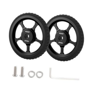 Imagem de Vaveren Rodas fáceis para dobrar bicicleta empurrar wheesl Auxiliar Pneu leve estável, Corpo Fino Preto