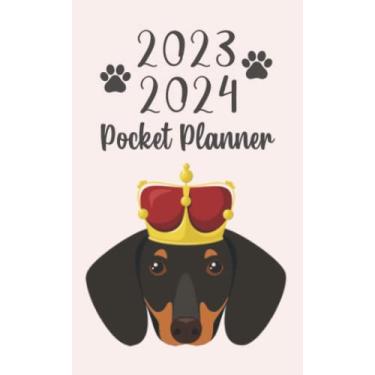 Imagem de 2023 2024 pocket planner For Purse Funny Dachshund Dog Lovers: 2 year Pocket Calendar January 2023 to December 2024 | 24 Months Monthly Planner & ... Holidays | Gift for Dachshund Dog lovers