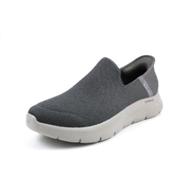 Imagem de Skechers Tênis masculino Gowalk Flex Hands Free Slip-ins Atlético slip-on Casual Caminhada Tênis, Cinza escuro, 39