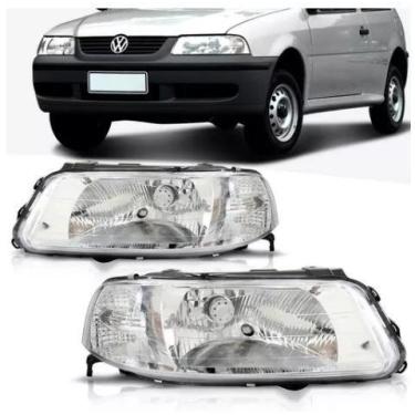 Imagem de Farol Gol G3 2000 2001 2002 2003 2004 2005 Máscara Cromada - MEIHAO, l